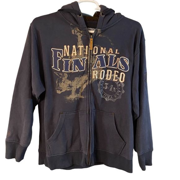 2012 Wrangler NFR LAS VEGAS Finals Pro RODEO Gear Zip Up Hoodie Size M - Picture 1 of 13